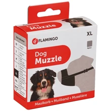 Намордник для собак Flamingo Muzzle Nylon XL пород овчарка ротвейлер ньюф черный: Производитель Flamingo