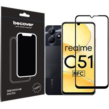 Аксессуар для смартфона BeCover Tempered Glass Black for Realme C51 (710301): undefined undefined