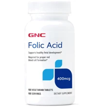 GNC Folic Acid 400 mcg Фолиевая кислота 100 таблеток: Тип Витамин B