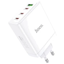Зарядний пристрій Hoco Wall Charger 3xUSB-C+USB N31 White: Особливості USB-C, Быстрая зарядка, Power Delivery (PD)