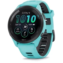Смарт-годинник Garmin Forerunner 265 Black Bezel з Aqua Case and Aqua/Black Silicone Band (010-02810-12): Дисплей 1.3" AMOLED (416x416)