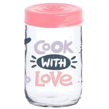 Емкость для хранения HEREVIN Jar-Cook With Love 0.66л (171441-074): Тип Банка c крышкой