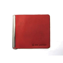 Жіночий затиск для грошей DNK Leather червоний (DNK Зажим пружина-H col.H): Стать жіночий