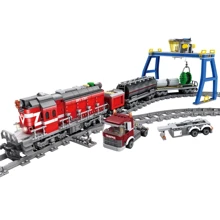 Конструктор ZIPP Toys Поезд DF5 1391 с рельсами красный: Количество деталей, шт. 956
