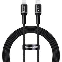 Кабель Baseus USB-C to Lightning PD 18W Halo Data 1m Black (CATLGH-01): Тип USB-C - Lightning