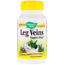 Nature's Way Leg Veins with Tru-OPCs 435 mg 60 Caps Варикоз на ногах: Форма выпуска Капсулы