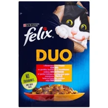 Влажный корм для котов Purina Felix Fantastic Duo с говядиной и птицей 100 гx20 шт. (7613036923187): Тип Влажный корм