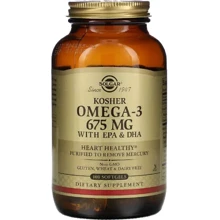 Solgar Omega-3 Kosher 675 mg Солгар Омега 3 кошерна 100 гелевих капсул: Тип Омега 3