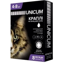 Капли от блох, клещей и гельминтов Unicum Complex Рremium для котов 4-8 кг (UN-030): Тип Капли