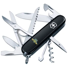 Мультитул Victorinox Huntsman Ukraine 91мм/15 функций/черный /Герб Украины с ленточкой (1.3713.3_T1010u): Тип мини-мультитул
