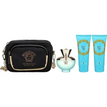 Набор Versace Pour Femme Dylan Turquoise Туалетная вода 100ml + Гель для душа 100ml + Лосьон для тела 100ml + косметичка: Вид Набор