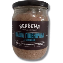 Консервы Вербена Каша пшеничная со свининой 500 г (4820209620498): Вес нетто 500 г