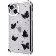 Чехол для iPhone WAVE Winkie Case Silver/Butterfly for iPhone 15: Цвет рисунок