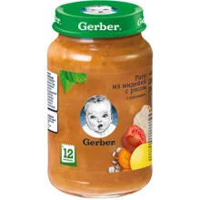 Пюре злаково-мясное GERBER Рагу из индейки с рисом для детей с 12 месяцев (7613036460989): Вид Овоще-мясное