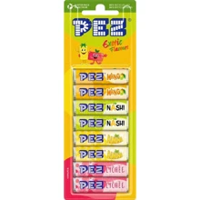 Цукерки PEZ Екзотичні смаки (банан, лічі, китайська груша, манго) 8х8.5 г (5997255708322): Вага, г 68