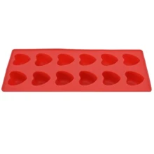 Форма для льда и шоколада Krauff Dainty 22.3x9.4x2.5 см красная (26-184-031): Материал силикон