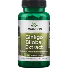 Swanson Ginkgo Biloba Extract 60 mg Гинкго Билоба стандартизированный экстракт 120 капсул: Форма выпуска Капсулы