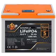 Аккумулятор LP LiFePO4 LCD 25,6V - 50 Ah (1280Wh) (BMS 80A/40А) пластик: Тип LiFePO4