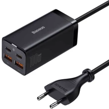 Зарядное устройство Baseus Wall Charger GaN3 Pro 2xUSB+2xUSB-C 100W Black with USB-C cable (CCGP000101): Особенности Быстрая зарядка, USB-C