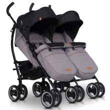 Коляска для двойни EasyGo Comfort Duo 2019 9023-EGCD-06, grey fox, серый: Тип коляски Коляска для двойни