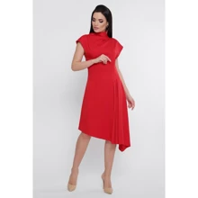 Сукня FashionUp PL-1758A 42 червоне повсякденне подовжене міді: Склад Віскоза, поліестер, Еластан