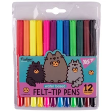 Фломастеры YES Pusheen friends 12 цветов (650545): Тип На водной основе
