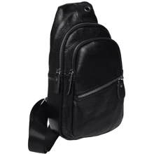 Чоловіча сумка-слінг Borsa Leather чорна (K1330-black): Стать Чоловік