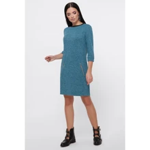 Платье FashionUp PL-1803B 42 бирюзовое повседневное до середины бедра: Состав Акрил, Нейлон, Полиэстер
