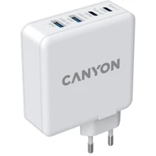 Зарядное устройство Canyon Wall Charger 2xUSB+2xUSB-C H-100 GaN 100W White (CND-CHA100W01): Особенности USB-C, Быстрая зарядка, Power Delivery (PD)