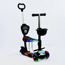 Самокат 5в1 Best Scooter (PU колеса с подсветкой) Абстракция Multicolor (74070): Количество колес 3