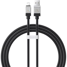 Кабель Baseus USB Cable to Lightning CoolPlay Series Fast Charging 2.4A 1m Black (CAKW000401): Тип USB Cable - Lightning