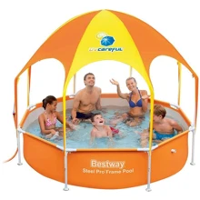 Бассейн﻿ Bestway каркасный с тентом 244х244х51 см (56432): undefined undefined