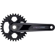 Шатуни Shimano FC-M6100-1 DEORE, інтегрована вісь, 170мм 32T 12-шв. CL-52мм без каретки (EFCM61001CXA2): Кількість зірок 1