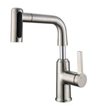 Смеситель для раковины Lefton Single-Hole Waterfall & Pull-Out Liftable Bathroom Faucet-BF2209 Brushed Nickel: Назначение Для раковины