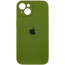 Чехол для iPhone Mobile Case Silicone Case Full Camera Protective Dark Olive for iPhone 14: Цвет зеленый