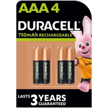 Duracell AAA HR03 750mAh * 4 (5007331): Емкость 750 мАч