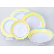 Столовий сервіз Набір столовий Home & Garden Swing Yellow 19047 (на 6 пров. 20пр.): undefined undefined