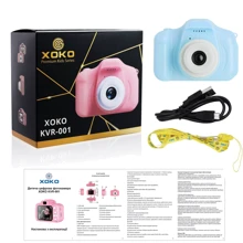 КОМПЛЕКТ! Цифровой детский фотоаппарат XoKo KVR-001 голубой+карта памяти 32GB: Тип цифровая фотокамера