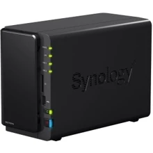 Сетевой накопитель (NAS) Synology DS214 Play: Слоты для дисков 2 x 3,5" SATA(II) или 2 x 2,5" SATA/SSD