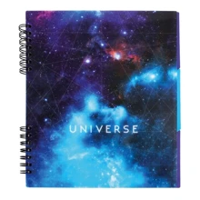 Комплект блокнотов "Universe" 170х205 мм, евроспираль, 120 листов, 3 пластиковых разделителя, клетка, 5 шт. (O20345): undefined undefined