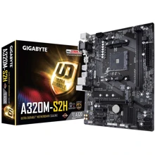 GIGABYTE GA-A320M-S2H 3.0 microATX 2xDDR4 3200 M.2, HDMI, DVI-D, D-Sub: Оперативна пам'ять 2xDDR4 3200, до 32 ГБ