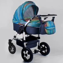 Коляска універсальна 2в1 Victoria Gold Saturn 3 № 0140-С70 (1) абстракція, біла рама, в коробці: Тип коляски Универсальная коляска (2-в-1)