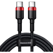 Кабель Baseus Cable USB-C to USB-C Cafule PD 2.0 100W 2m Red/Black (CATKLF-AL91): Тип USB-C - USB-C