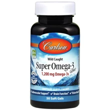 Carlson Labs Super Omega-3, 1200 mg, 50 Soft Gels: Тип Омега 3