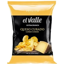 Чипсы картофельные El Valle Queso Curado Premium Collection со вкусом сыра 150 г (8437001213412): Вес нетто 150 г