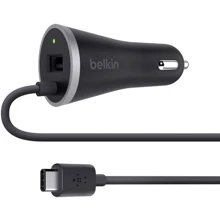 Зарядное устройство Belkin USB Car Charger BoostUp USB3.0 to Cable USB-C 1.2 15W Black (F7U006BT04-BLK): Особенности USB-C