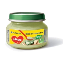 Пюре Milupa Кабачок и картофель, 80 г 6 мес.: Вид Овощное