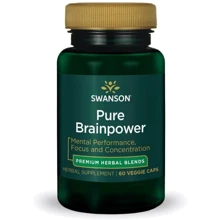 Swanson Ultra Pure Brainpower Улучшение памяти и работы мозга 60 веганских капсул: Форма выпуска Капсулы