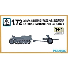 Модель S-Model Мотоцикл с пушкой Sd.Kfz.2 & Pak36 (2 модели в наборе) (SMOD-PS720087): Производитель S-model