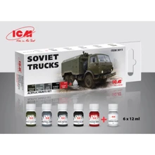 Набір фарб ICM для радянських вантажівок 6 шт. (ICM3011): Виробник ICM